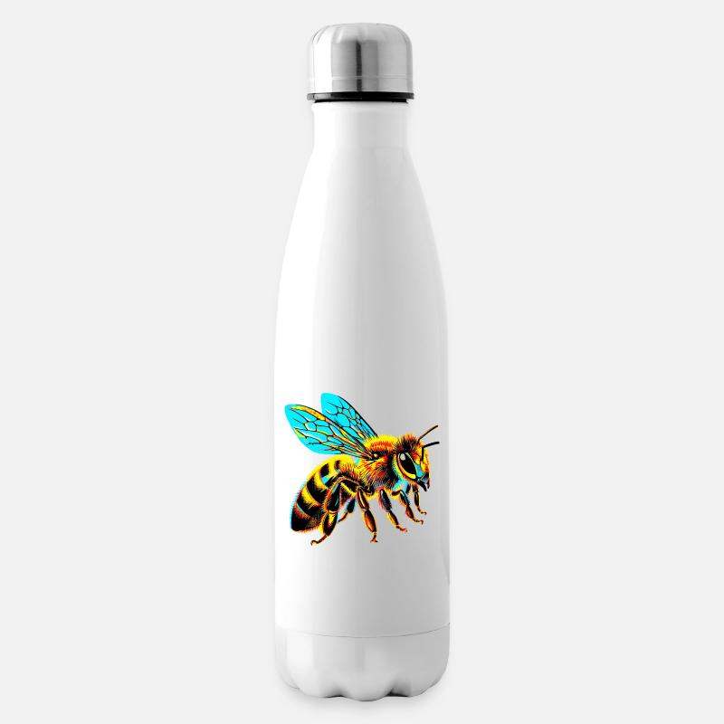Biene - Isolierflasche - Weiß