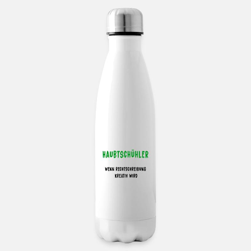 Haubtschühler – Orthographe créative - Bouteille isotherme - blanc