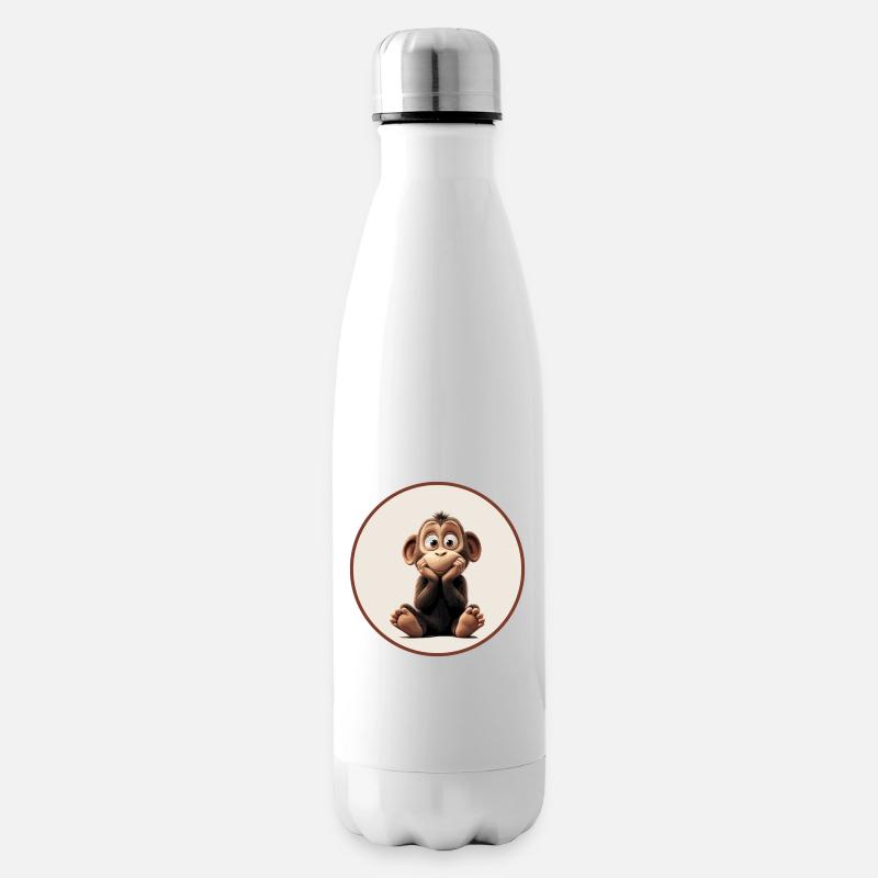 Schimpanse - Isolierflasche - Weiß