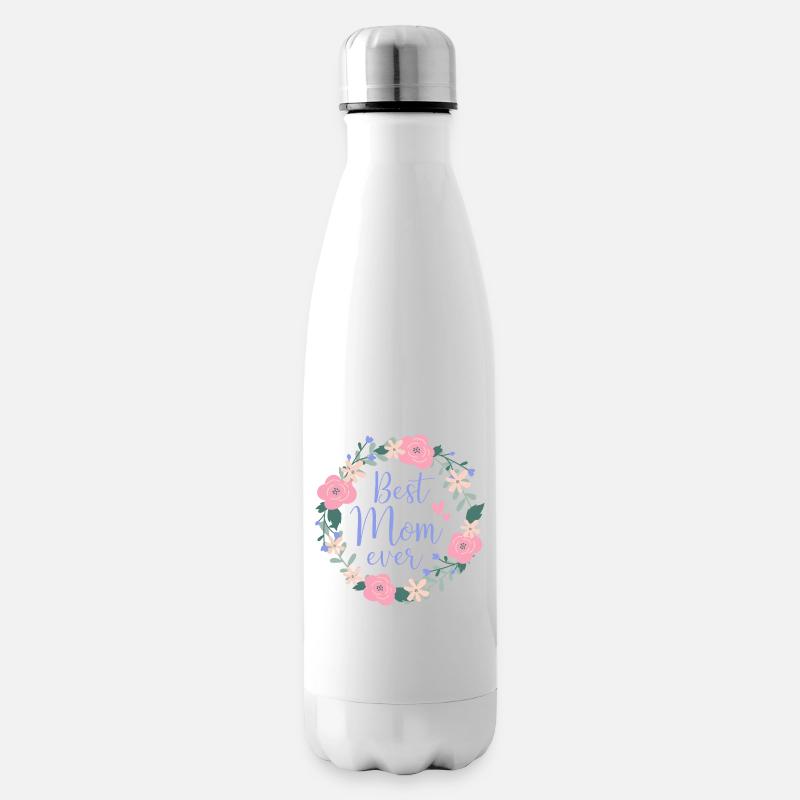 Best Mom ever - lila - Isolierflasche - Weiß