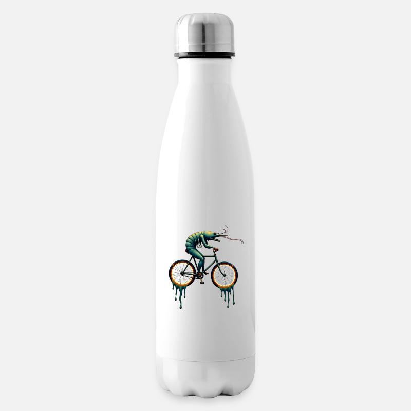 Traumhaftes Radsport-Krustentier - Isolierflasche - Weiß