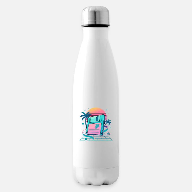 Retro Floppy Dream - Isolierflasche - Weiß