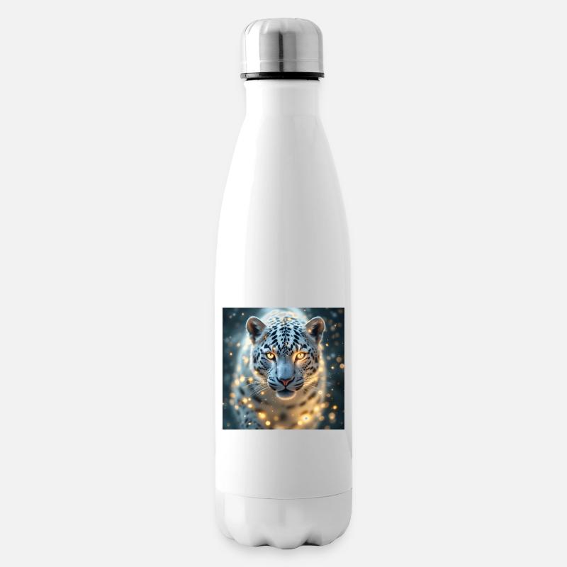 Krafttier Weisser Leopard - Isolierflasche - Weiß