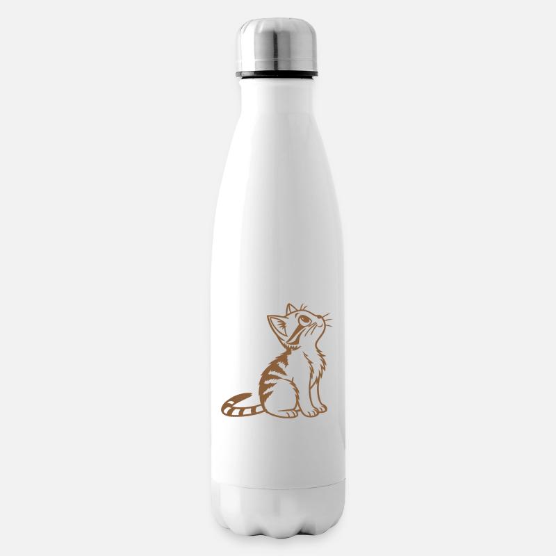 Chaton doux - Bouteille isotherme - blanc