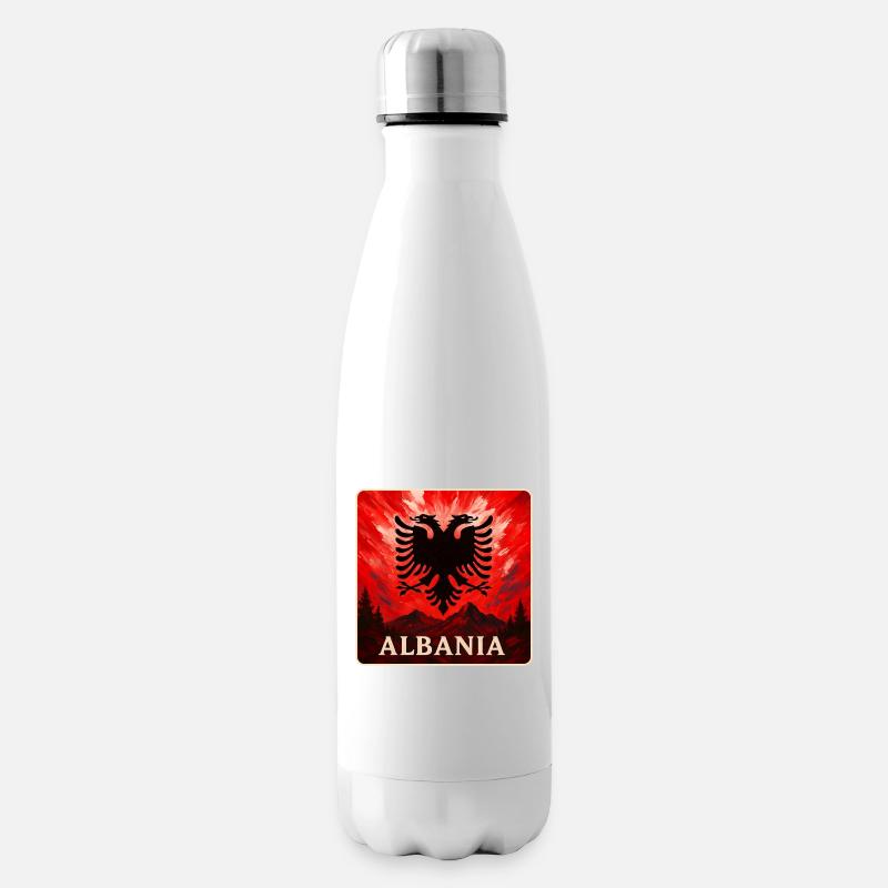 Albanie Double Eagle Design - Bouteille isotherme - blanc
