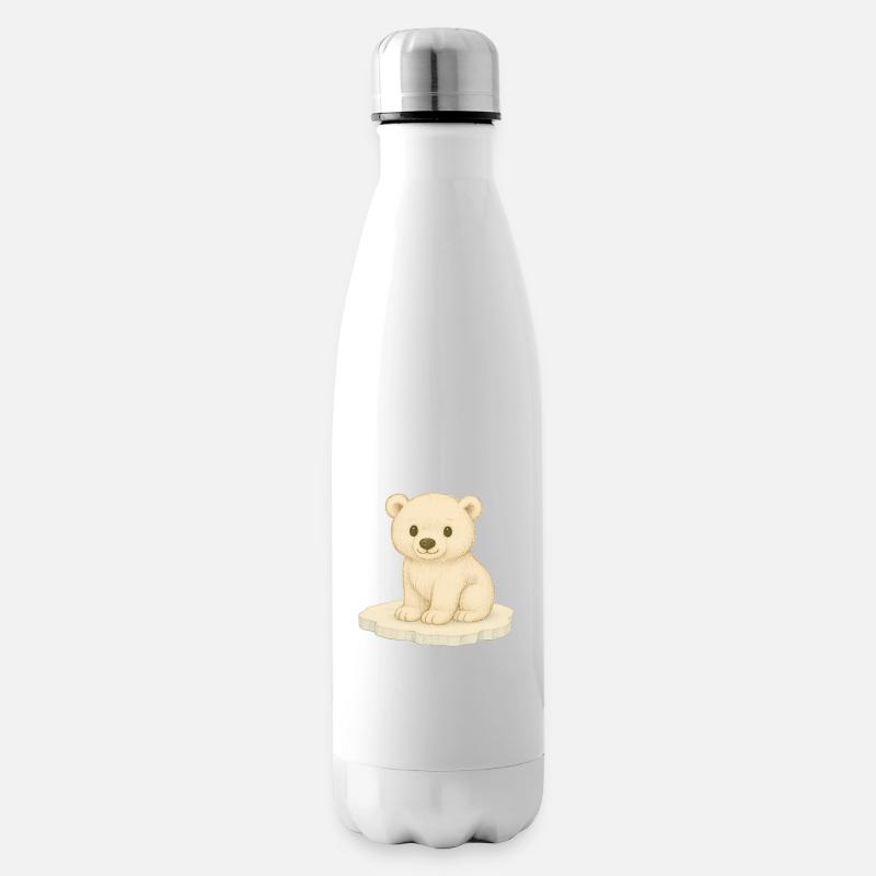 Nordische Arktis - Eisbär - Isolierflasche - Weiß