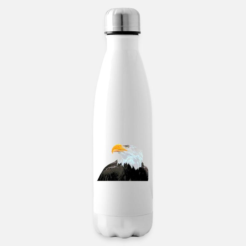 Weißkopfadler Vogel Statement coole Tiere - Isolierflasche - Weiß