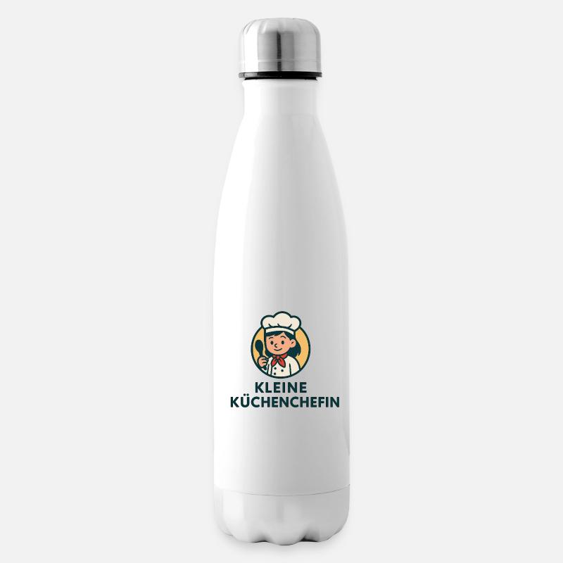 Kleine Küchenchefin Logo Design - Isolierflasche - Weiß