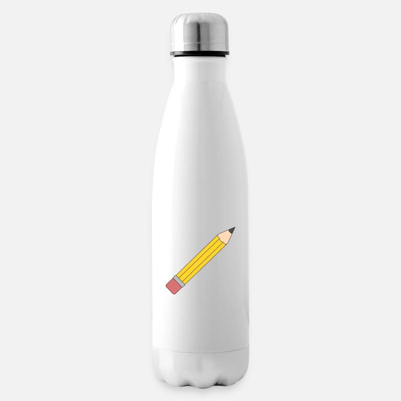 Lebendige gelbe Bleistift-Illustration - Isolierflasche - Weiß