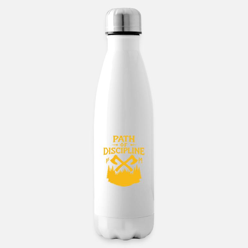 Chemin de la discipline Conception motivationnelle - Bouteille isotherme - blanc