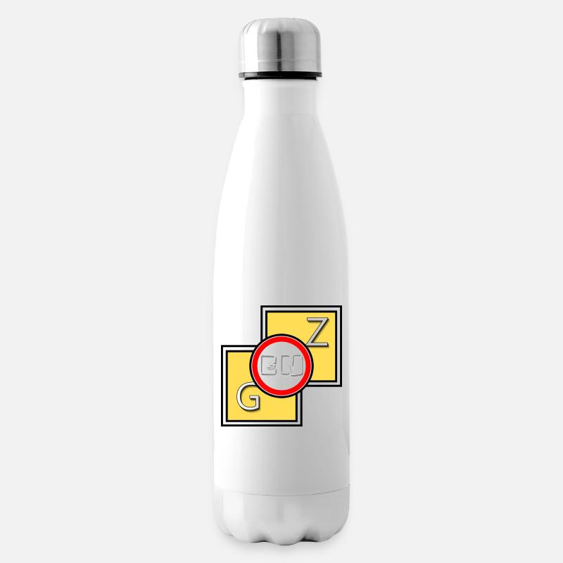 Logo abstrait Genz - Bouteille isotherme - blanc