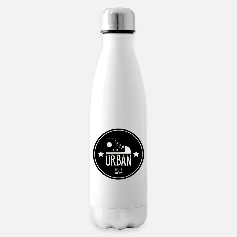 Urban Style Abzeichen mit rotem Sneaker und Bold - Isolierflasche - Weiß