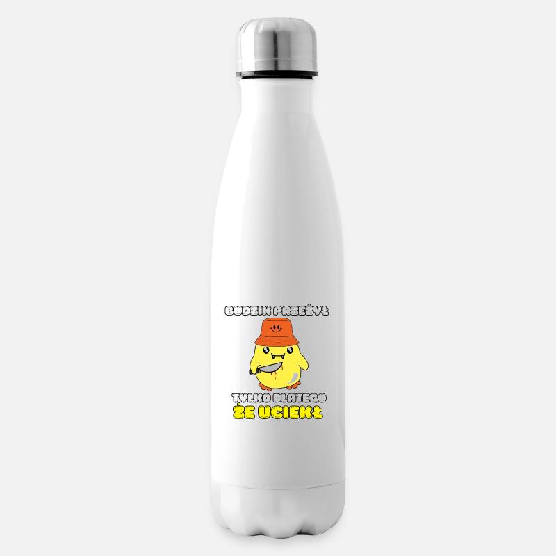 Morgendliches Killer-Huhn - Isolierflasche - Weiß
