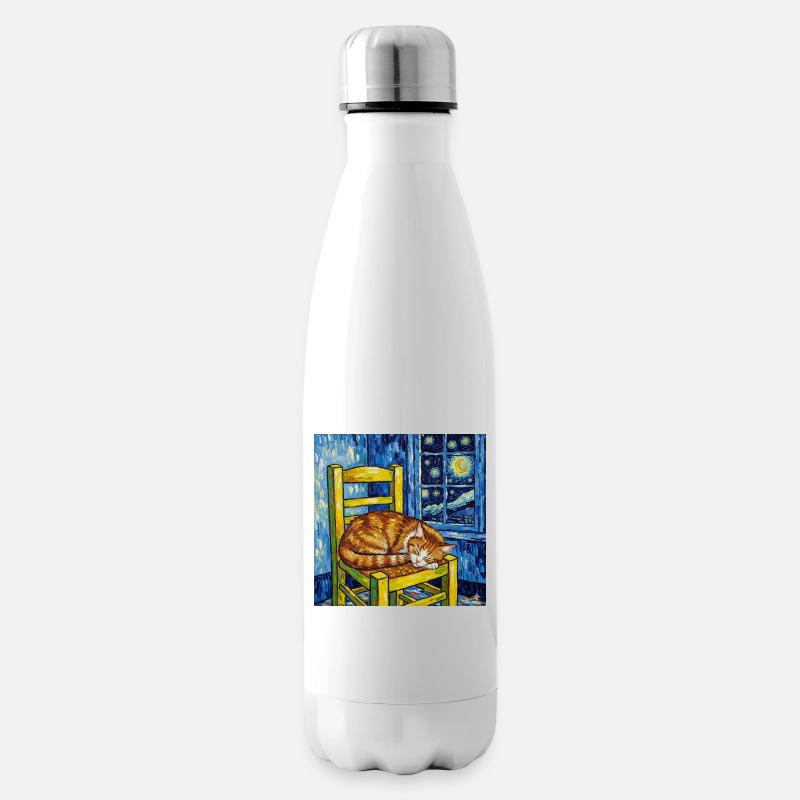 Kat van Gogh Sternenhimmel - Isolierflasche - Weiß
