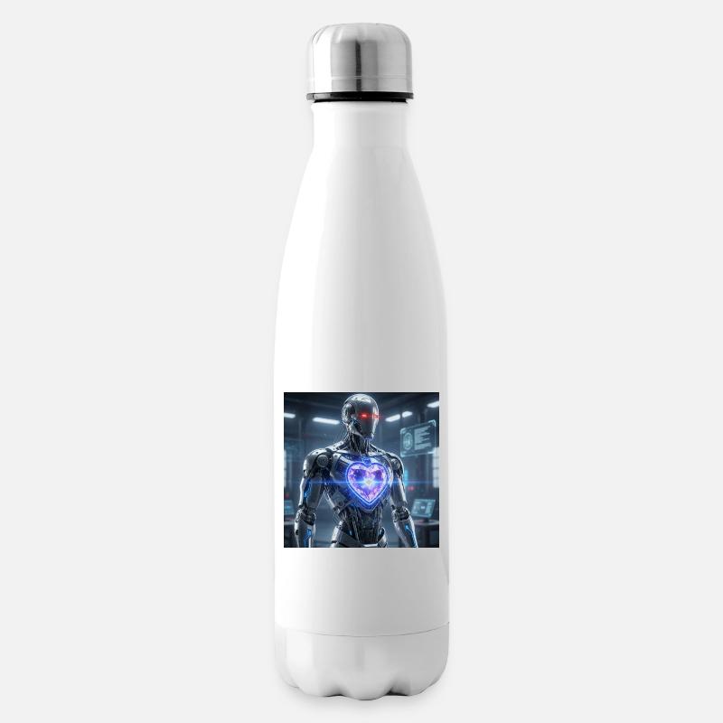 Futuristic robot with light effect - Insulated Water Bottle - white