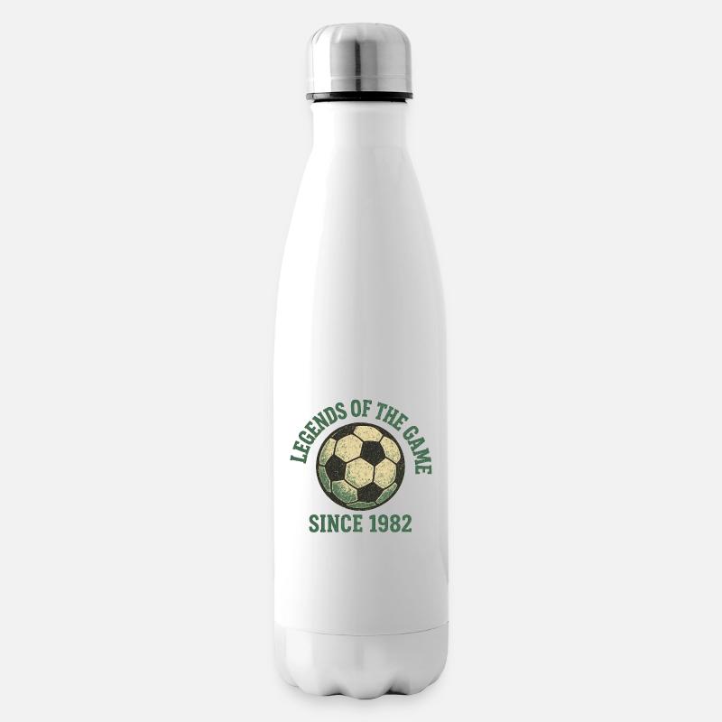 Fußball - Isolierflasche - Weiß