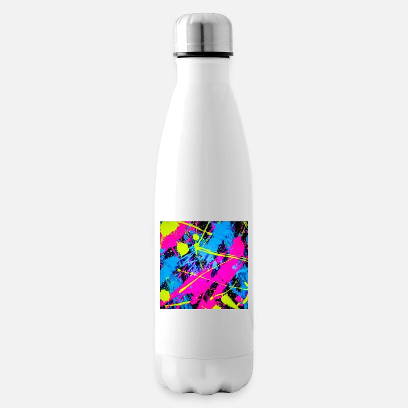 Abstrakter Neonfarbfleck - Isolierflasche - Weiß