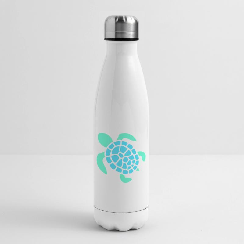 Turtle Logo Turtle Shell Pattern Icon Insulated Water Bottle