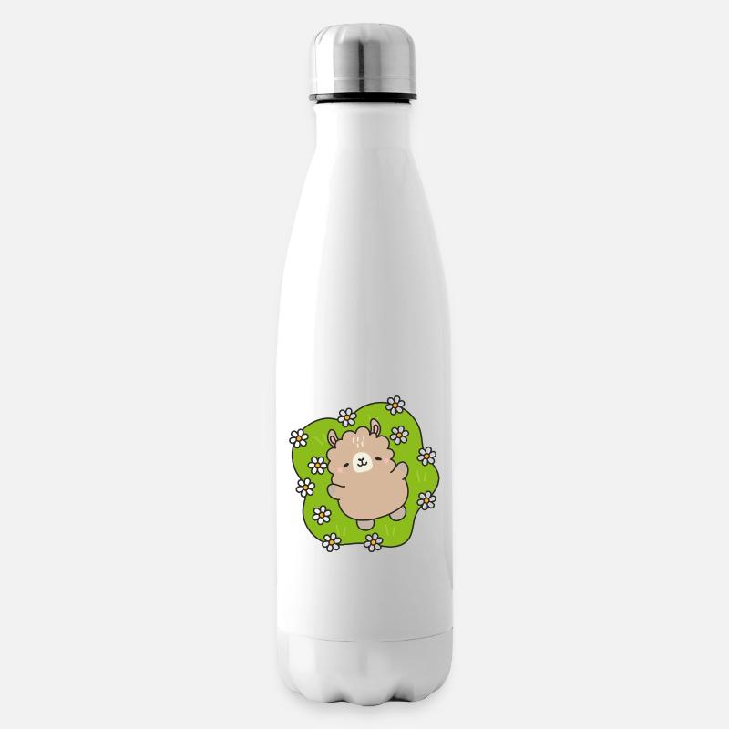 Ourson Joyeux au Jardin Fleuri - Bouteille isotherme - blanc