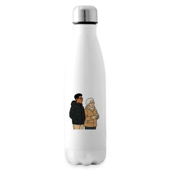 Grand-mère Karin avec son petit-fils - Bouteille isotherme - blanc - Droite