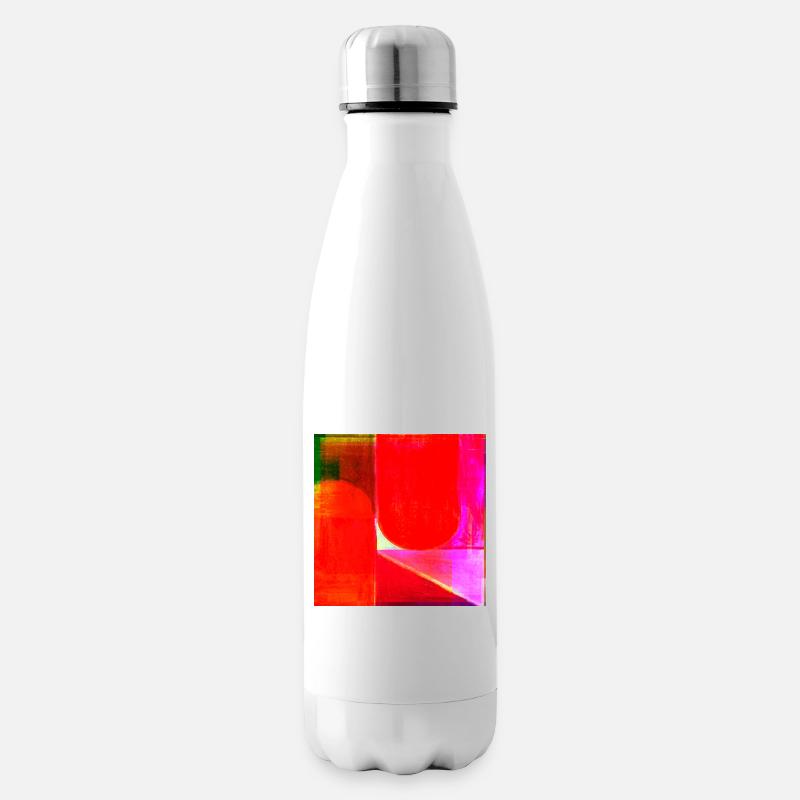 Neon Farbblock Geometrie - Isolierflasche - Weiß