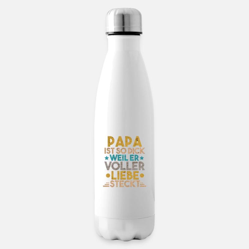 Papa - Isolierflasche - Weiß