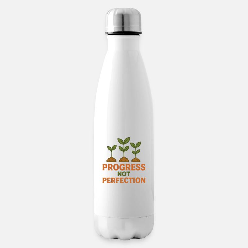 Fortschritt statt Perfektion - Isolierflasche - Weiß