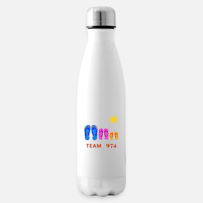 Team 974 Tropical Sun Flip Flops - Isolierflasche - Weiß