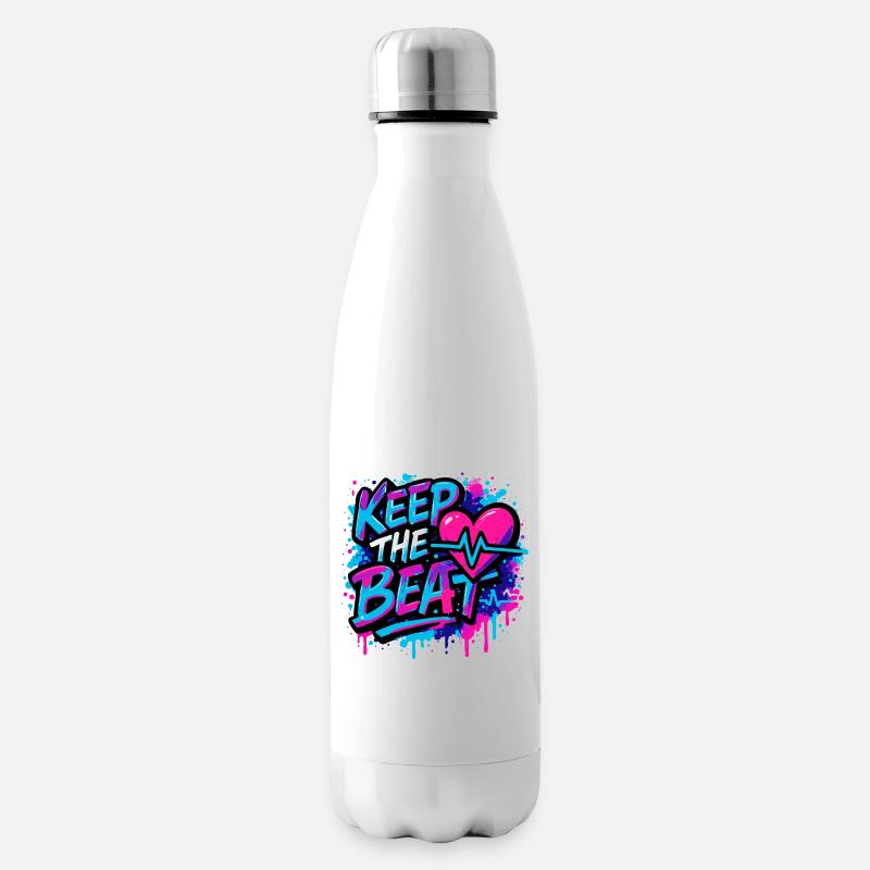 Gardez le rythme - Conception musicale avec sensation de rythme - Bouteille isotherme - blanc
