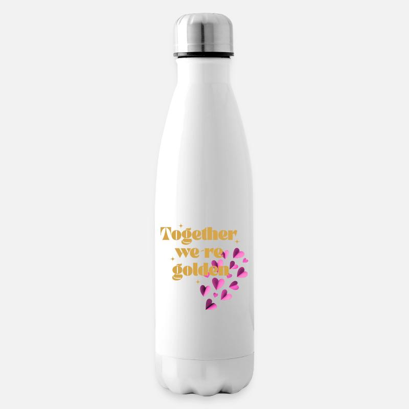 Gemeinsam sind wir Gold wert - Isolierflasche - Weiß