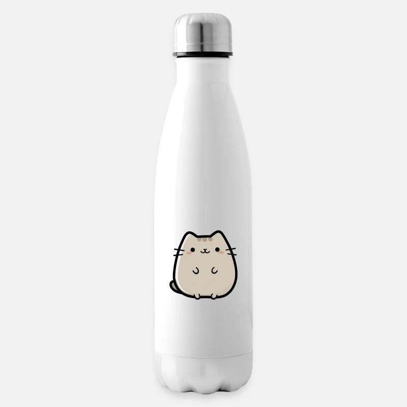 mignon petit chat chibi - Bouteille isotherme - blanc