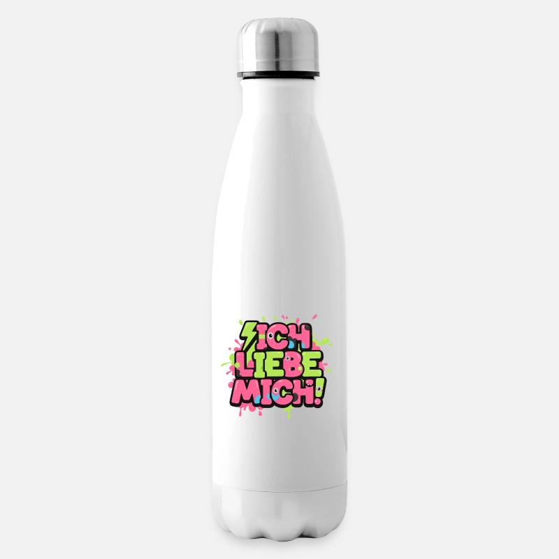 Ich Liebe Mich Graffiti - Isolierflasche - Weiß