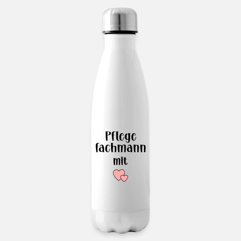 Pfleger Herz Pflege - Isolierflasche - Weiß