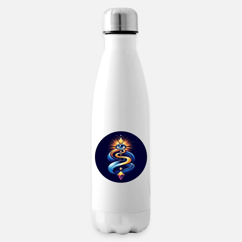 Allsehendes Auge - Isolierflasche - Weiß