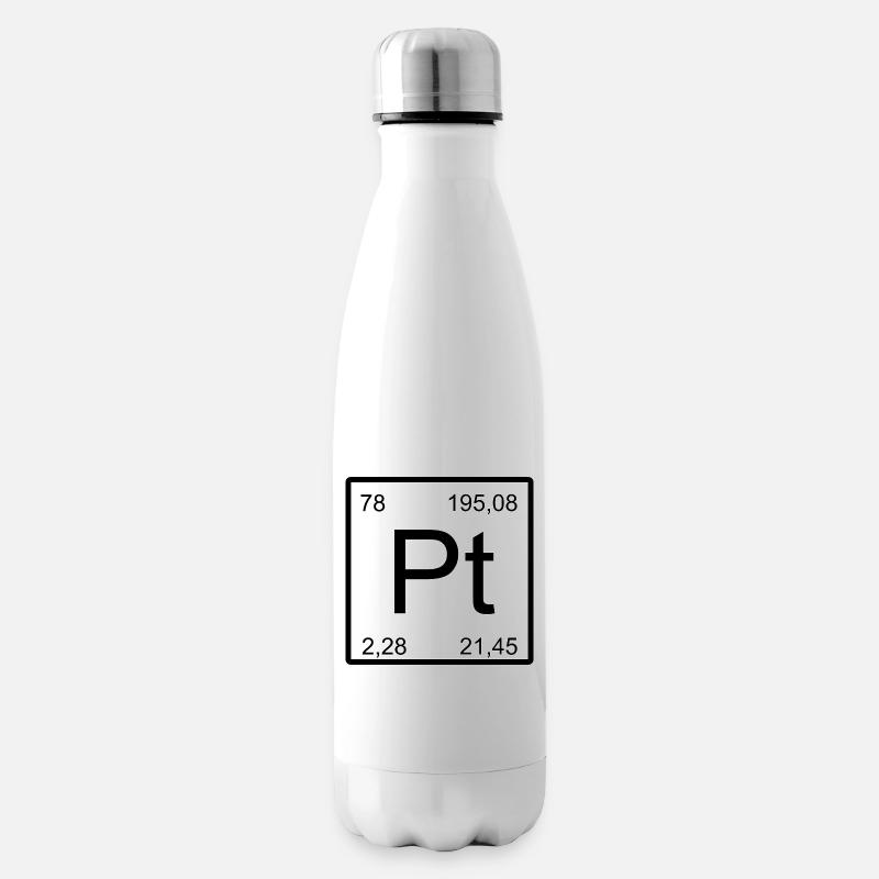 Platinum Pt Element Typog - Insulated Water Bottle - white