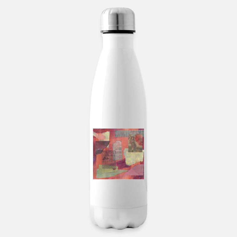 Abstrakte Collage - Isolierflasche - Weiß