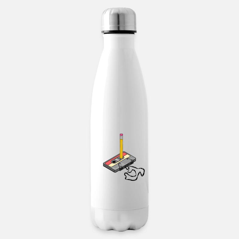 Nostalgia Retro Kassettenband Bleistift 2000 Vibes - Isolierflasche - Weiß