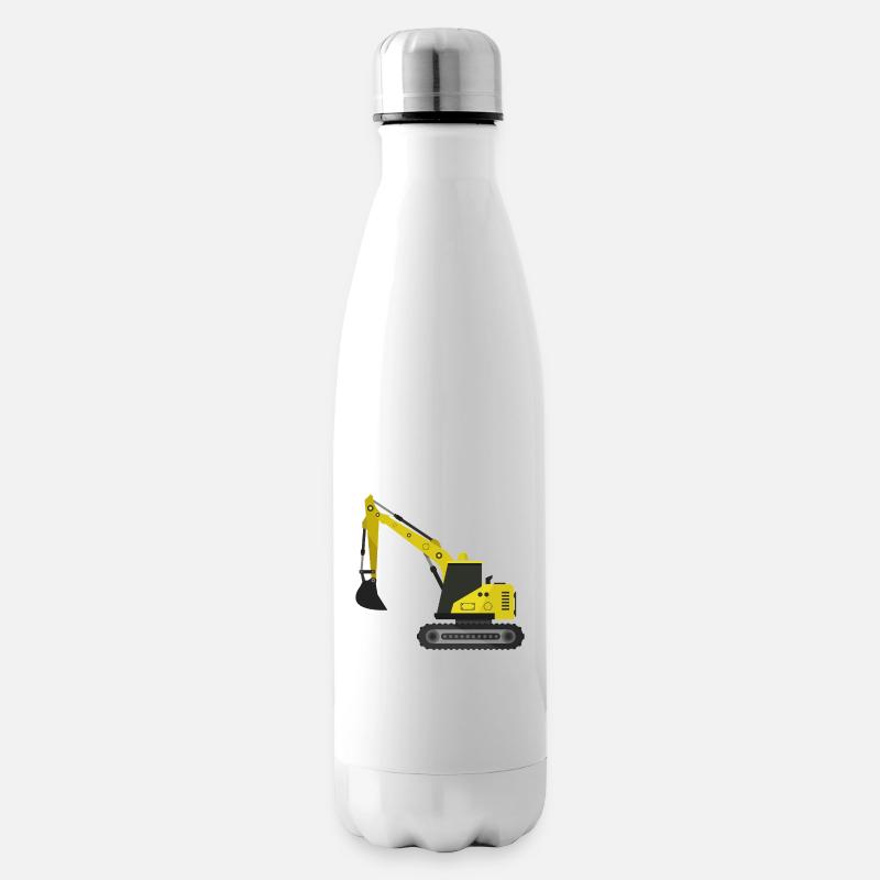 Bagger - Isolierflasche - Weiß