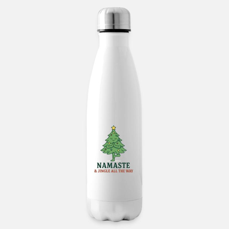 Namaste Festbaum Zen Stil - Isolierflasche - Weiß