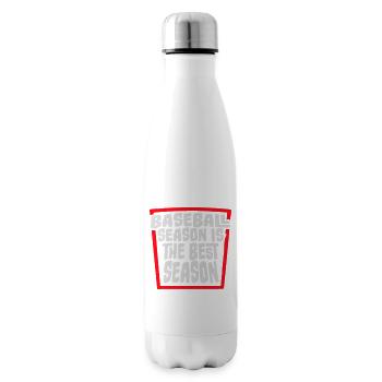 La saison de baseball est la meilleure saison des sports de fans - Bouteille isotherme - blanc - Droite