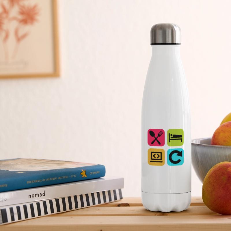 Eat Sleep Program Repeat Funny Quote Code Insulated Water Bottle