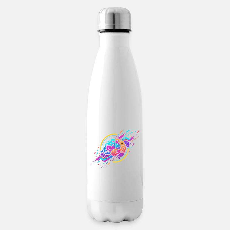 KI Brain - Isolierflasche - Weiß