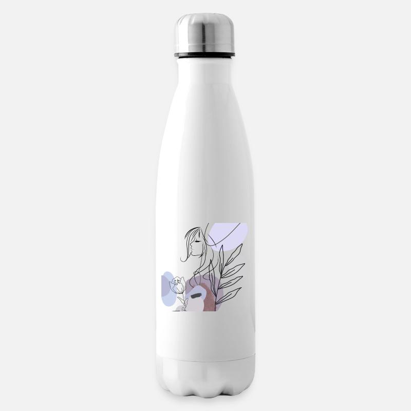 Abstrakte Silhouette mit Pastellformen - Isolierflasche - Weiß