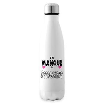 En Manque d'Attachement - Bouteille isotherme - blanc - Droite