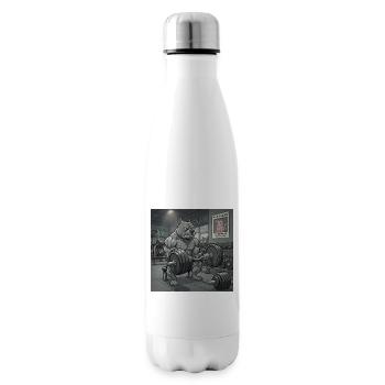 Gymnase Pitbull - Bouteille isotherme - blanc - Droite
