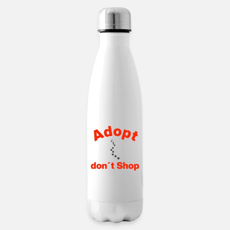 ADOPTIEREN, NICHT KAUFEN, PFOTENWEG! STATEMENT - Isolierflasche - Weiß