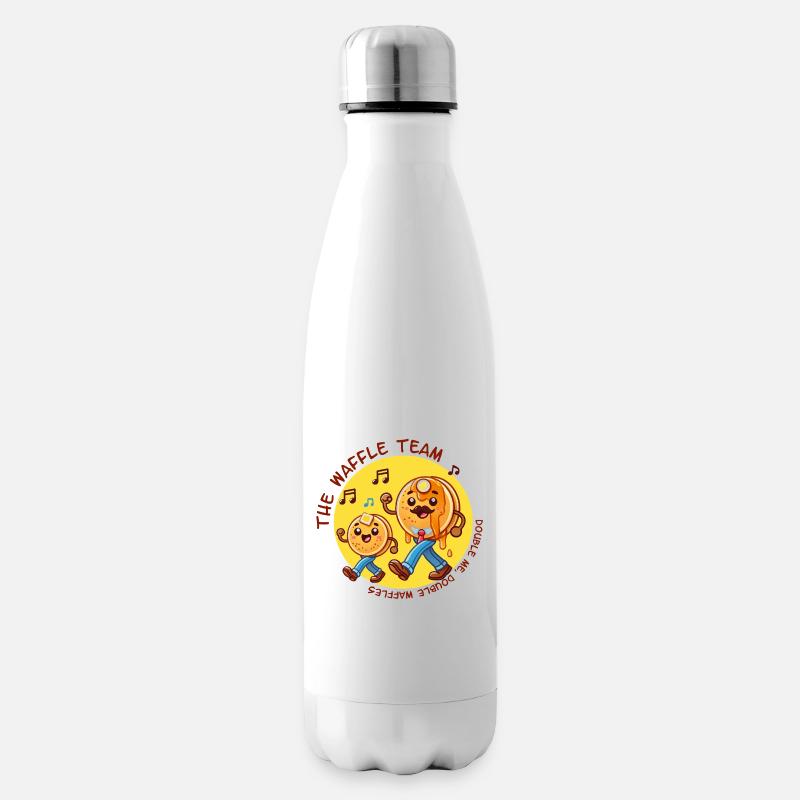 Team Waffle - Insulated Water Bottle - white