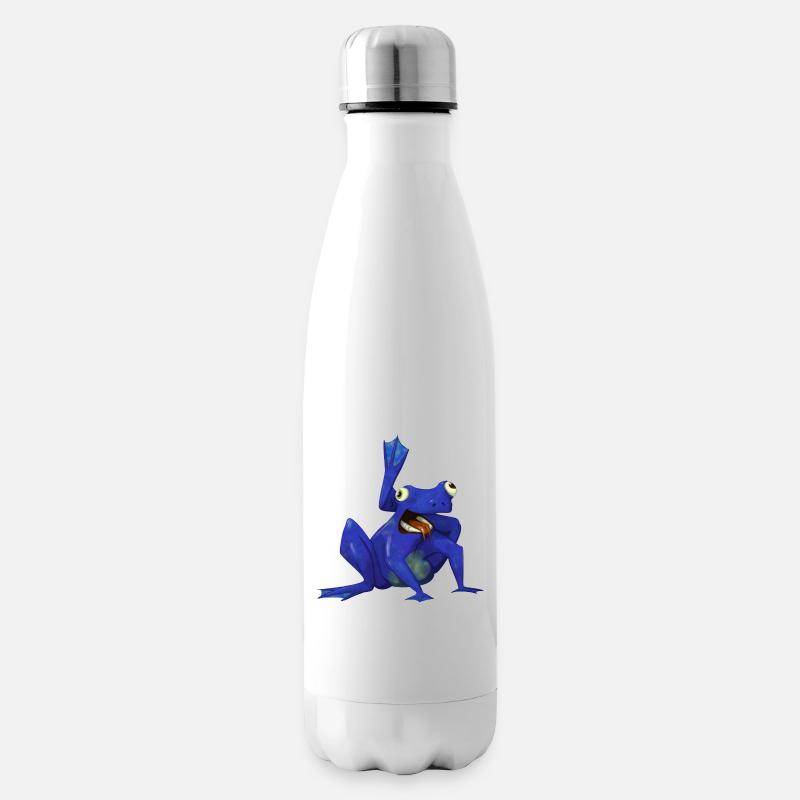 Yogi-Frosch - Isolierflasche - Weiß