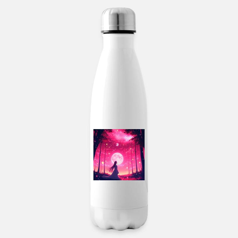 Forêt de rêves au clair de lune - Bouteille isotherme - blanc