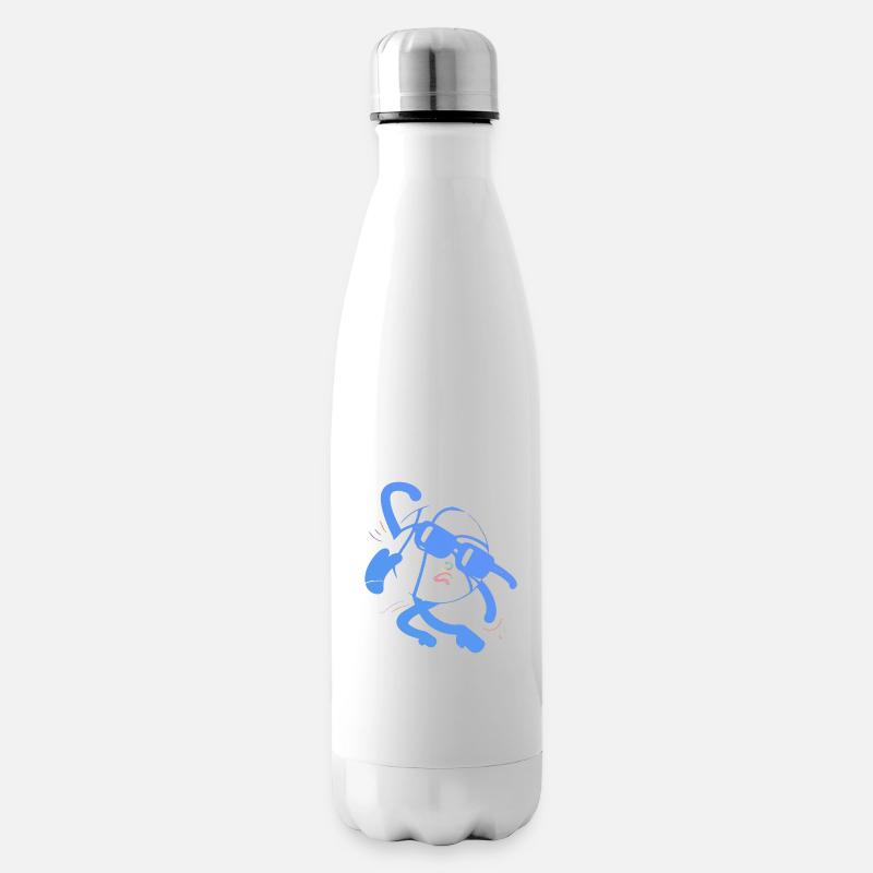 Balle bleue - Bouteille isotherme - blanc